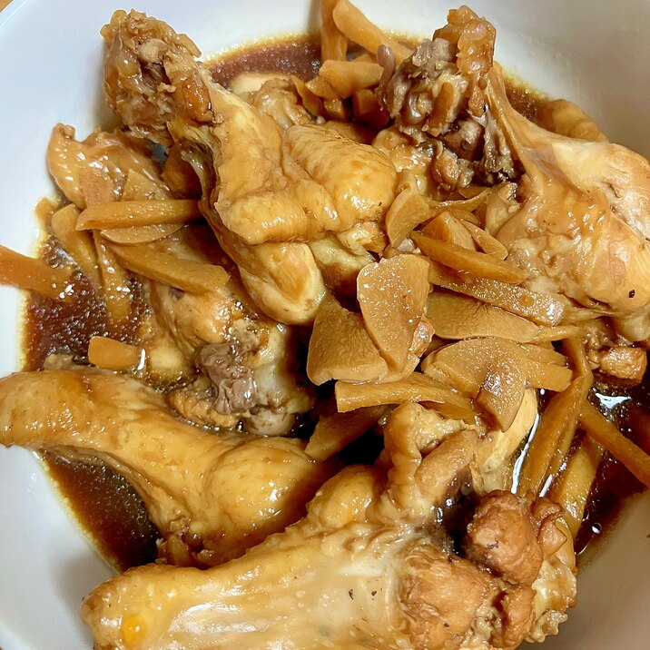 簡単☆入れて煮込むだけ♪手羽元酢醤油煮